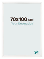 Photo Frame 70x100 cm White High Gloss MDF Bologna Front Size | Yourdecoration.co.uk