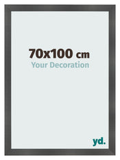 Photo Frame 70x100cm Black Silver Polished MDF Pisa Front Size | Yourdecoration.co.uk