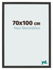 Photo Frame 70x100cm Black Woodgrain MDF Bologna Front Size | Yourdecoration.co.uk