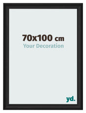 Photo Frame 70x100cm Black Woodgrain MDF Lazio Front Size | Yourdecoration.co.uk