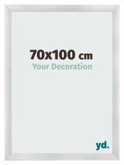 Photo Frame 70x100cm Silver Black Swept MDF Pisa Front Size | Yourdecoration.co.uk