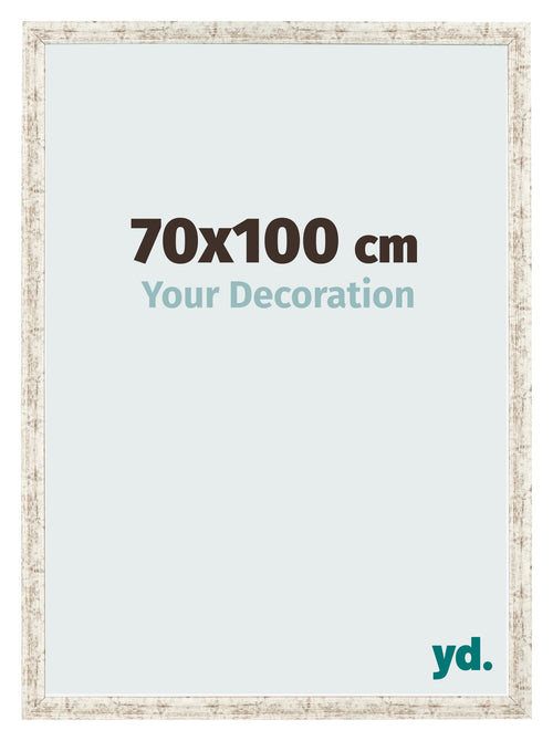 Photo Frame 70x100cm White Vintage MDF Bologna Front Size | Yourdecoration.co.uk