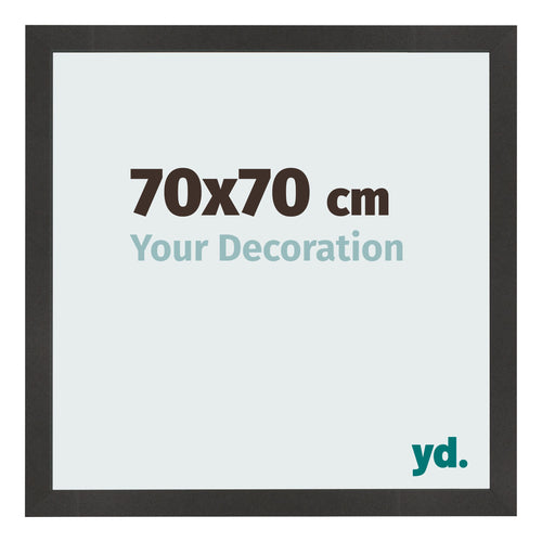 Photo Frame 70x70 cm Black Matte MDF Bologna Front Size | Yourdecoration.co.uk