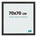 Photo Frame 70x70 cm Black Matte MDF Bologna Front Size | Yourdecoration.co.uk