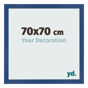Photo Frame 70x70 cm Dark Blue MDF Bologna Front Size | Yourdecoration.co.uk