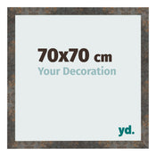 Photo Frame 70x70 cm Oxidized Metal MDF Bologna Front Size | Yourdecoration.co.uk