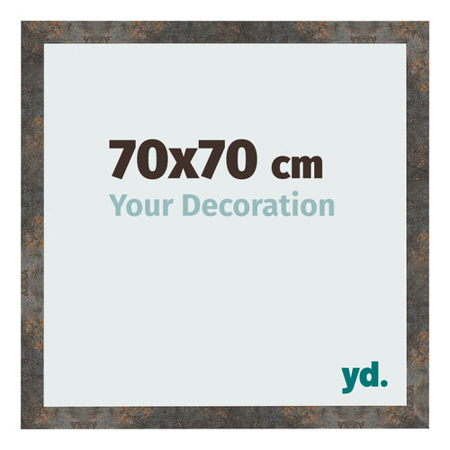 Photo Frame 70x70 cm Oxidized Metal MDF Bologna Front Size | Yourdecoration.co.uk