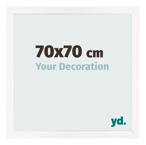 Photo Frame 70x70 cm White High Gloss MDF Bologna Front Size | Yourdecoration.co.uk