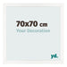 Photo Frame 70x70 cm White High Gloss MDF Bologna Front Size | Yourdecoration.co.uk