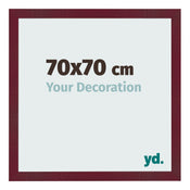 Photo Frame 70x70 cm Wine Red Swept MDF Bologna Front Size | Yourdecoration.co.uk