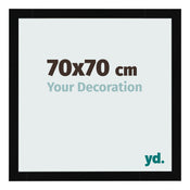 Photo Frame 70x70cm Black High Gloss MDF Bologna Front Size | Yourdecoration.co.uk