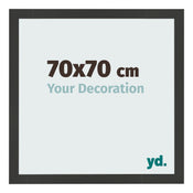 Photo Frame 70x70cm Black Woodgrain MDF Bologna Front Size | Yourdecoration.co.uk