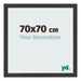 Photo Frame 70x70cm Black Woodgrain MDF Bologna Front Size | Yourdecoration.co.uk