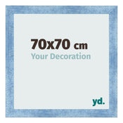 Photo Frame 70x70cm Clear Blue Swept MDF Pisa Front Size | Yourdecoration.co.uk
