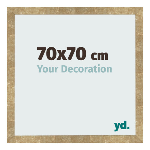 Photo Frame 70x70cm Gold Antique MDF Bologna Front Size | Yourdecoration.co.uk