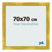 Photo Frame 70x70cm Gold Vintage MDF Pisa Front Size | Yourdecoration.co.uk