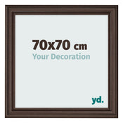 Photo Frame 70x70cm Oak Dark MDF Lazio Front Size | Yourdecoration.co.uk