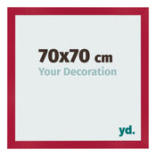 Photo Frame 70x70cm Red MDF Bologna Front Size | Yourdecoration.co.uk