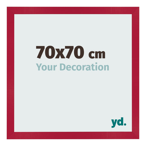 Photo Frame 70x70cm Red MDF Bologna Front Size | Yourdecoration.co.uk