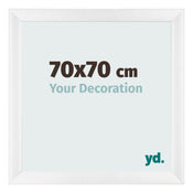 Photo Frame 70x70cm White Vintage MDF Pisa Front Size | Yourdecoration.co.uk