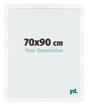 Photo Frame 70x90 cm White High Gloss MDF Bologna Front Size | Yourdecoration.co.uk