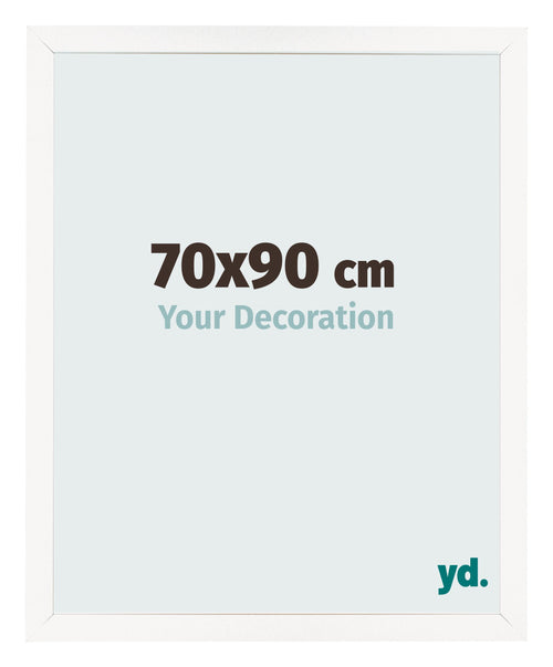Photo Frame 70x90 cm White High Gloss MDF Bologna Front Size | Yourdecoration.co.uk
