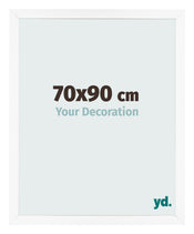 Photo Frame 70x90 cm White Matte MDF Bologna Front Size | Yourdecoration.co.uk