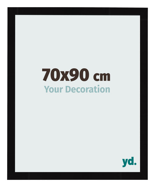Photo Frame 70x90cm Black High Gloss MDF Bologna Front Size | Yourdecoration.co.uk