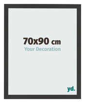 Photo Frame 70x90cm Black Woodgrain MDF Bologna Front Size | Yourdecoration.co.uk