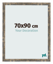 Photo Frame 70x90cm Blue Gold Melange MDF Bologna Front Size | Yourdecoration.co.uk