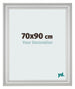 Photo Frame 70x90cm Silver Matte MDF Lazio Front Size | Yourdecoration.co.uk