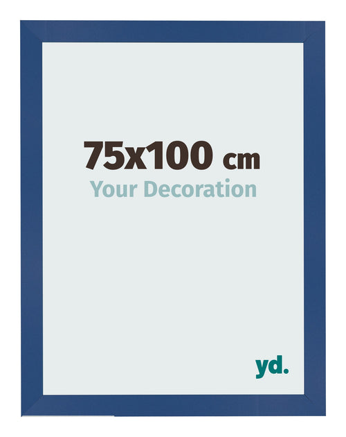 Photo Frame 75x100 cm Dark Blue MDF Bologna Front Size | Yourdecoration.co.uk