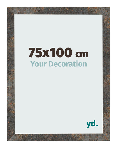 Photo Frame 75x100 cm Oxidized Metal MDF Bologna Front Size | Yourdecoration.co.uk