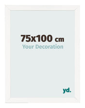 Photo Frame 75x100 cm White High Gloss MDF Bologna Front Size | Yourdecoration.co.uk