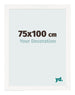 Photo Frame 75x100 cm White High Gloss MDF Bologna Front Size | Yourdecoration.co.uk