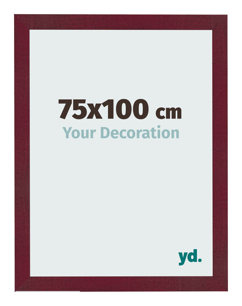 Photo Frame 75x100 cm Wine Red Swept MDF Bologna Front Size | Yourdecoration.co.uk