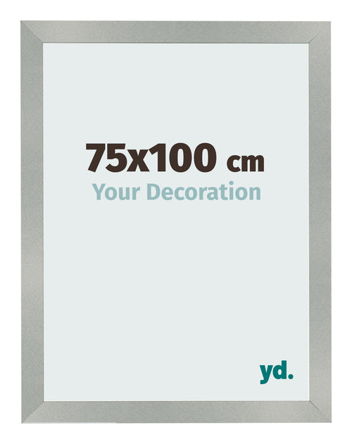Photo Frame 75x100cm Aluminum Brushed MDF Bologna Front Size | Yourdecoration.co.uk