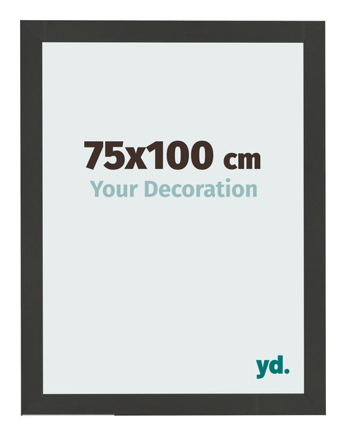 Photo Frame 75x100cm Black Woodgrain MDF Bologna Front Size | Yourdecoration.co.uk