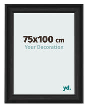 Photo Frame 75x100cm Black Woodgrain MDF Lazio Front Size | Yourdecoration.co.uk