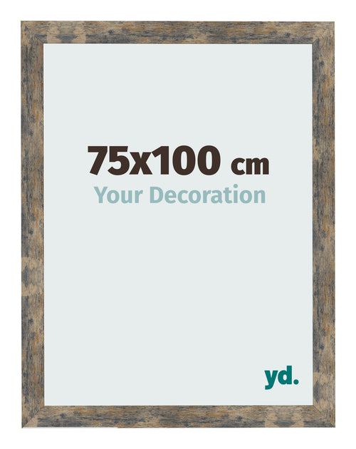 Photo Frame 75x100cm Blue Gold Melange MDF Bologna Front Size | Yourdecoration.co.uk