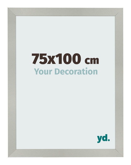 Photo Frame 75x100cm Silver Matte MDF Bologna Front Size | Yourdecoration.co.uk