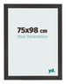 Photo Frame 75x98 cm Black Matte MDF Bologna Front Size | Yourdecoration.co.uk