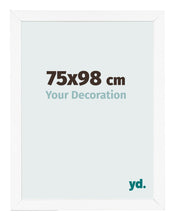 Photo Frame 75x98 cm White Matte MDF Bologna Front Size | Yourdecoration.co.uk