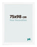 Photo Frame 75x98 cm White Matte MDF Bologna Front Size | Yourdecoration.co.uk