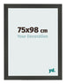 Photo Frame 75x98cm Anthracite MDF Bologna Front Size | Yourdecoration.co.uk