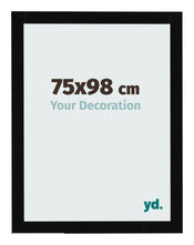 Photo Frame 75x98cm Black High Gloss MDF Bologna Front Size | Yourdecoration.co.uk
