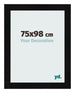 Photo Frame 75x98cm Black Silver Polished MDF Pisa Front Size | Yourdecoration.co.uk