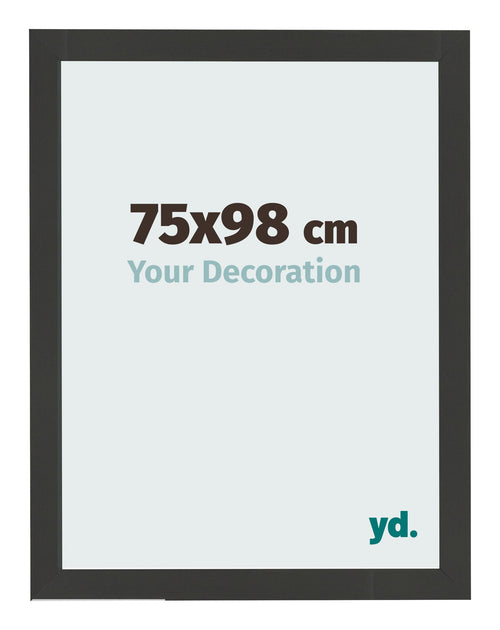 Photo Frame 75x98cm Black Woodgrain MDF Bologna Front Size | Yourdecoration.co.uk