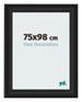 Photo Frame 75x98cm Black Woodgrain MDF Lazio Front Size | Yourdecoration.co.uk
