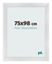 Photo Frame 75x98cm Silver Black Swept MDF Pisa Front Size | Yourdecoration.co.uk